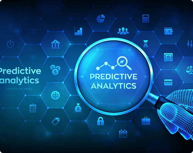 Analytics dashboard on screen